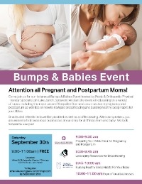 Bumps and Babies Event Flyer